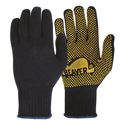 BEAVER GLOVE KNITTED COTTON POLY COTTON POLKA DOT ( MED) 